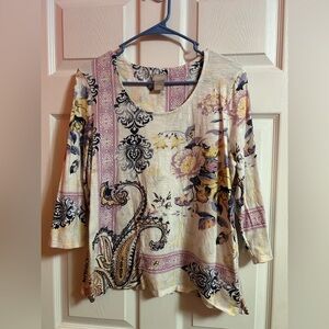 Chico's Multicolor Floral Paisley Blouse